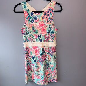 Lilly Pulitzer Sleeveless Floral Print Dress - Size Small